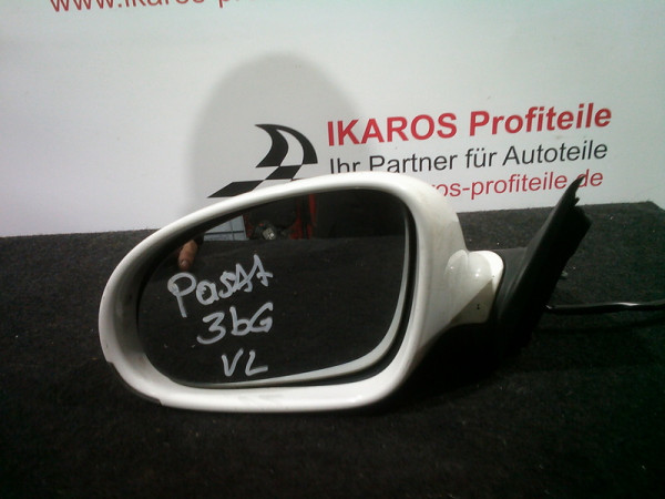 VW Passat 3BG Facelift Aussenspiegel Spiegel vorne links weiss
