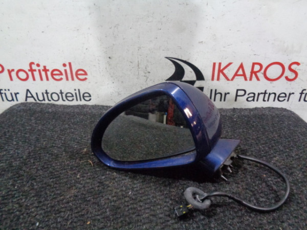Opel Corsa D Außenspiegel Seitenspiegel Spiegel Links Fahrerseite Blau E1020873