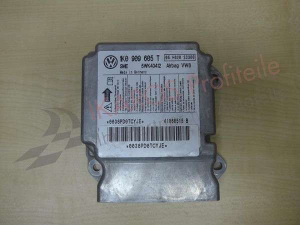 VW Golf V 5 1K Airbagsteuergerät Airbag Steuergerät 1K0909605 T