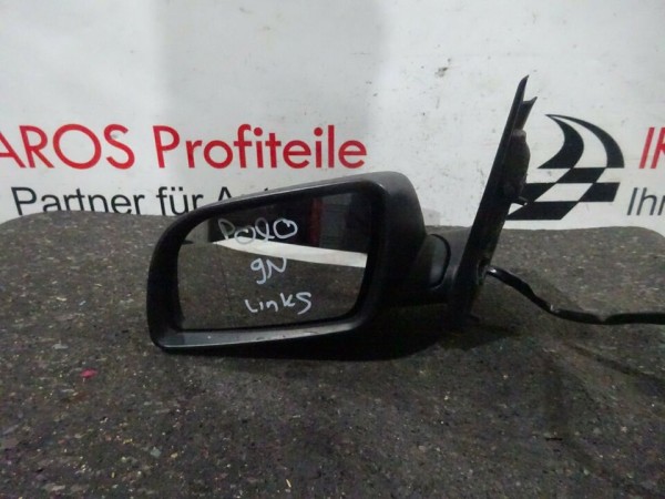 VW Polo 9N Außenspiegel Spiegel Fahrerseite links schwarz elektr.