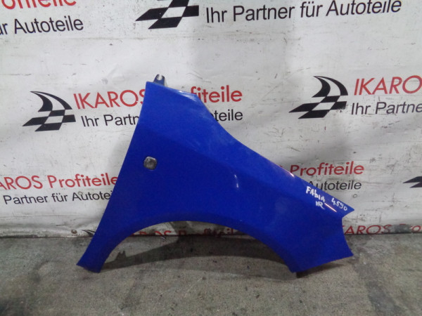 Skoda Fabia ll 2 5J Kotflügel Beifahrer vorne rechts blau 4590