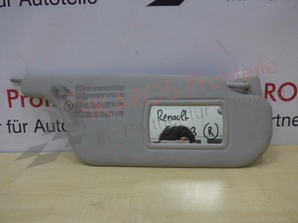 Renault Clio III Sonnenblende sonnenschutz rechts Beifahrerseite