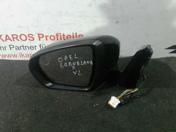 Opel Grandland X Außenspiegel Spiegel vorne links schwarz