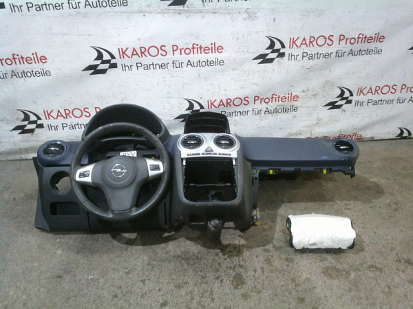 Opel Corsa D Armaturenbrett Lenkrad komplett Cockpit Dashboard