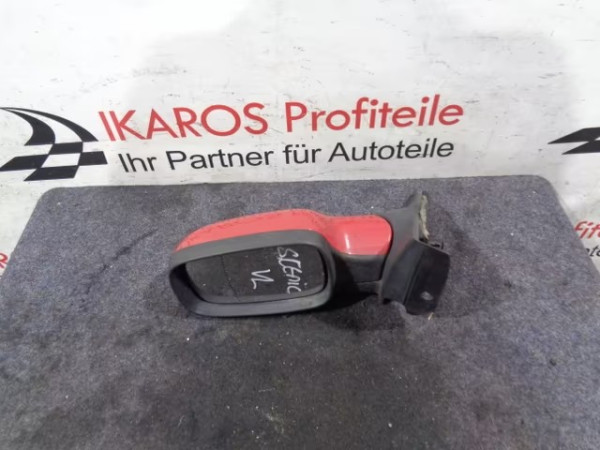 Renault Scenic ll 2 Außenspiegel Spiegel vorne links elektr. rot