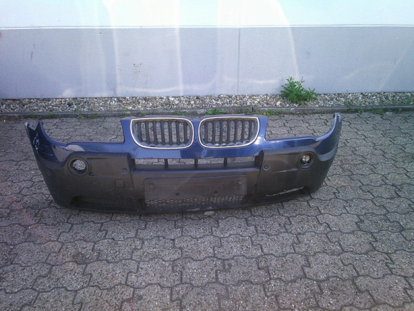 BMW X3 E83 Stoßstange vorne 5111 3400897 Stoßstange Blau PDC