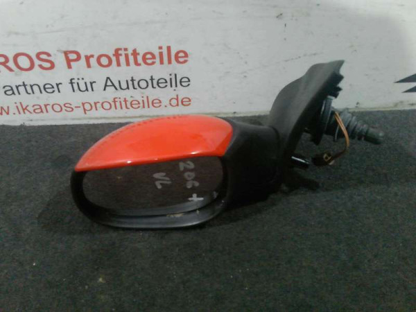 Peugeot 206 Außenspiegel Spiegel vorne links rot Fahrerseite