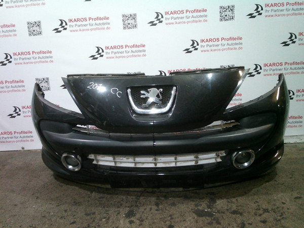 Peugeot 207 CC stoßstange vorne 9688071577 stoßfänger schwarz