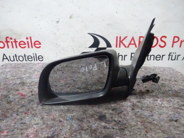 VW Polo 9N Außenspiegel Spiegel Fahrerseite links manuell schwarz