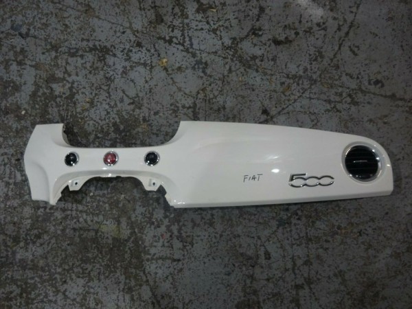 Fiat 500 Blende Armarturenbrett Dekoleiste Warnblinker weiß