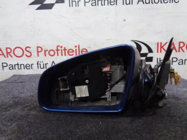 Audi A4 8E B6 Außenspiegel Spiegel Fahrerseite links blau