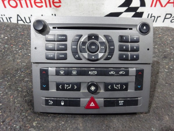 Peugeot 407 Mittelkonsole Klimabedienteil Radio CD-Player