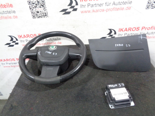 Skoda Fabia 5J Lenkrad Airbag Steuergerät Set 5J880202