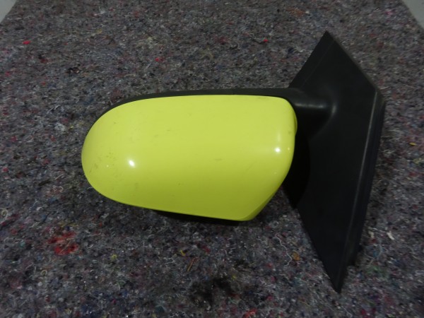 VW Polo 9N Außenspiegel Spiegel Fahrerseite links manuell gelb