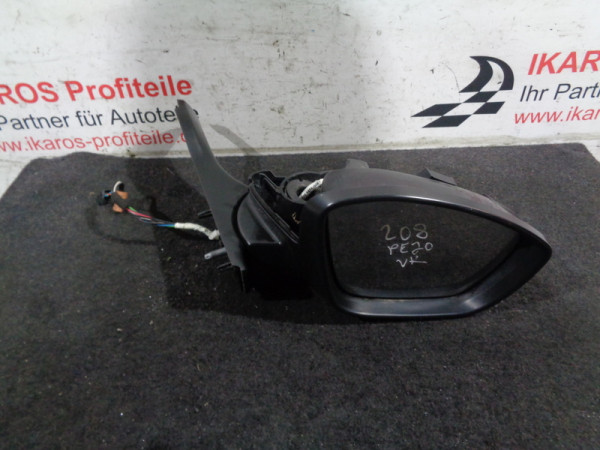 Peugeot 208 Außenspiegel Spiegel vorne rechts schwarz Beifahrerseite