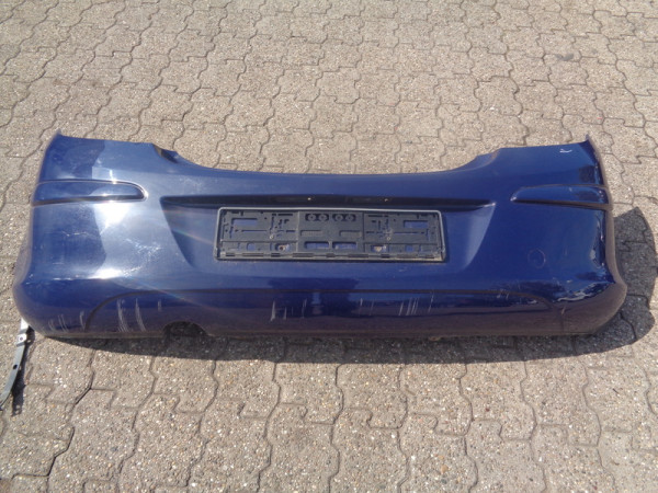 Opel Corsa D Stoßstange hinten 13179893 Stoßfänger Blau 3 Türer