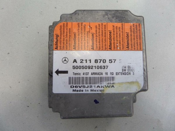 Mercedes E-Klasse W211 Airbagsteuergerät Steuergerät Airbag Sensor A2118705726